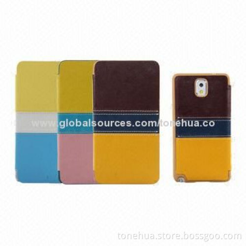 Leather Mobile Phone Cases for Samsung Galaxy Note 3, OEM, ODM and OBM Orders are Welcome